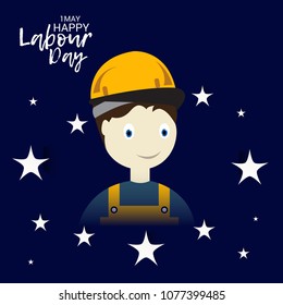 Vector illustration of a Background for Happy Labour Day.