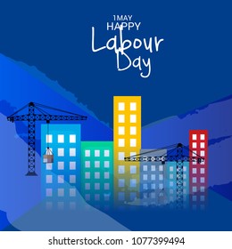Vector illustration of a Background for Happy Labour Day.