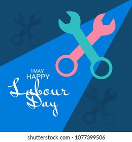 Vector illustration of a Background for Happy Labour Day.