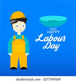 Vector illustration of a Background for Happy Labour Day.