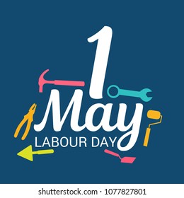 Vector illustration of a Background for Happy Labour Day.