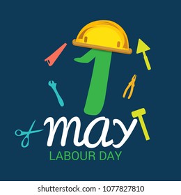 Vector illustration of a Background for Happy Labour Day.
