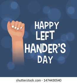 Vector illustration of a Background for Happy Left Hander's Day.