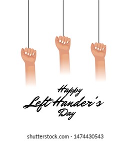 Vector illustration of a Background for Happy Left Hander's Day.