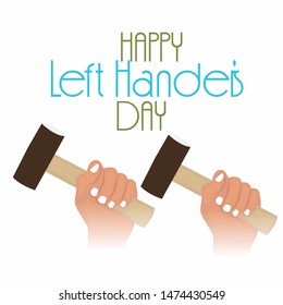 Vector illustration of a Background for Happy Left Hander's Day.