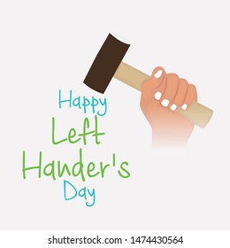 Vector illustration of a Background for Happy Left Hander's Day.