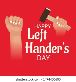 Vector illustration of a Background for Happy Left Hander's Day.