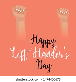 Vector illustration of a Background for Happy Left Hander's Day.