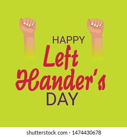 Vector illustration of a Background for Happy Left Hander's Day.