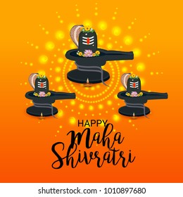 Vector illustration of a Background for Happy Maha Shivratri,birth day of god shankar.