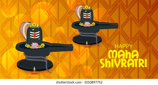 Vector illustration of a Background for Happy Maha Shivratri,birth day of god shankar.