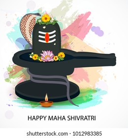 Vector illustration of a Background for Happy Maha Shivratri,birth day of god shankar.