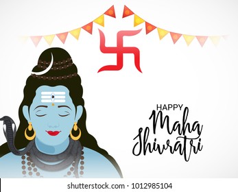 Vector illustration of a Background for Happy Maha Shivratri,birth day of god shankar.