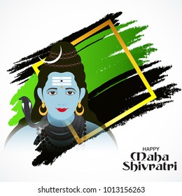 Vector illustration of a Background for Happy Maha Shivratri,birth day of god shankar.