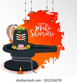 Vector illustration of a Background for Happy Maha Shivratri,birth day of god shankar.