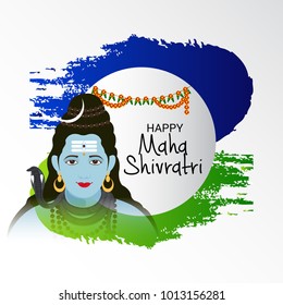 Vector illustration of a Background for Happy Maha Shivratri,birth day of god shankar.