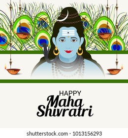 Vector illustration of a Background for Happy Maha Shivratri,birth day of god shankar.