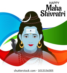 Vector illustration of a Background for Happy Maha Shivratri,birth day of god shankar.