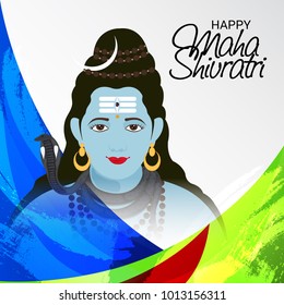 Vector illustration of a Background for Happy Maha Shivratri,birth day of god shankar.