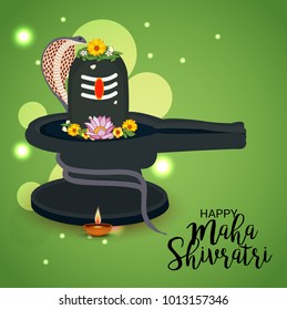 Vector illustration of a Background for Happy Maha Shivratri,birth day of god shankar.