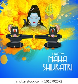 Vector illustration of a Background for Happy Maha Shivratri,birth day of god shankar.