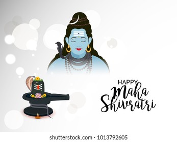 Vector illustration of a Background for Happy Maha Shivratri,birth day of god shankar.