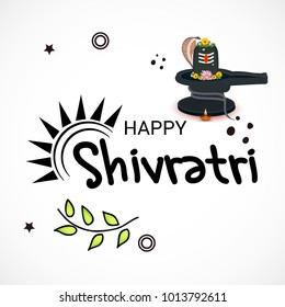 Vector illustration of a Background for Happy Maha Shivratri,birth day of god shankar.