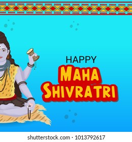 Vector illustration of a Background for Happy Maha Shivratri,birth day of god shankar.