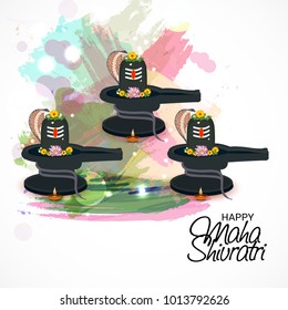 Vector illustration of a Background for Happy Maha Shivratri,birth day of god shankar.