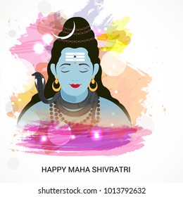 Vector illustration of a Background for Happy Maha Shivratri,birth day of god shankar.