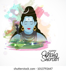 Vector illustration of a Background for Happy Maha Shivratri,birth day of god shankar.