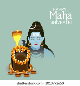 Vector illustration of a Background for Happy Maha Shivratri,birth day of god shankar.