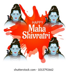Vector illustration of a Background for Happy Maha Shivratri,birth day of god shankar.