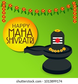 Vector illustration of a Background for Happy Maha Shivratri,birth day of god shankar.