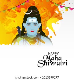 Vector illustration of a Background for Happy Maha Shivratri,birth day of god shankar.