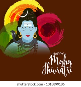 Vector illustration of a Background for Happy Maha Shivratri,birth day of god shankar.