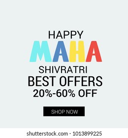 Vector illustration of a Background for Happy Maha Shivratri,birth day of god shankar.