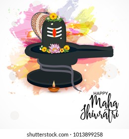 Vector illustration of a Background for Happy Maha Shivratri,birth day of god shankar.