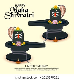 Vector illustration of a Background for Happy Maha Shivratri,birth day of god shankar.