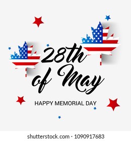 Vector illustration of a Background for Happy Memorial Day.