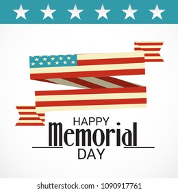 Vector illustration of a Background for Happy Memorial Day.