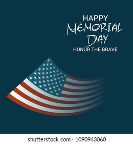 Vector illustration of a Background for Happy Memorial Day.