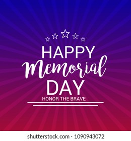 Vector illustration of a Background for Happy Memorial Day.