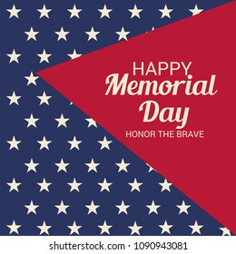 Vector illustration of a Background for Happy Memorial Day.