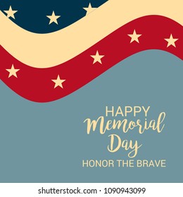 Vector illustration of a Background for Happy Memorial Day.