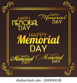 Vector illustration of a Background for Happy Memorial Day.