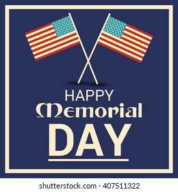 Vector illustration of a background for Happy Memorial Day.