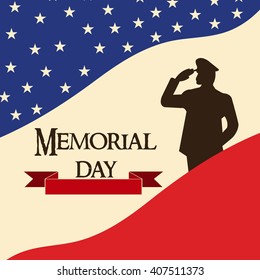 Vector illustration of a background for Happy Memorial Day.