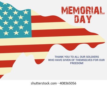 Vector illustration of a background for Happy Memorial Day.