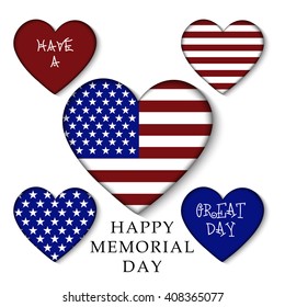 Vector illustration of a background for Happy Memorial Day.